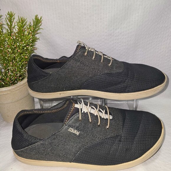 OLUKAI NOHEA MOKU SLIP ON CASUAL SNEAKER DARK SHADOW MENS EURO SIZE 44 GUC - Picture 2 of 7